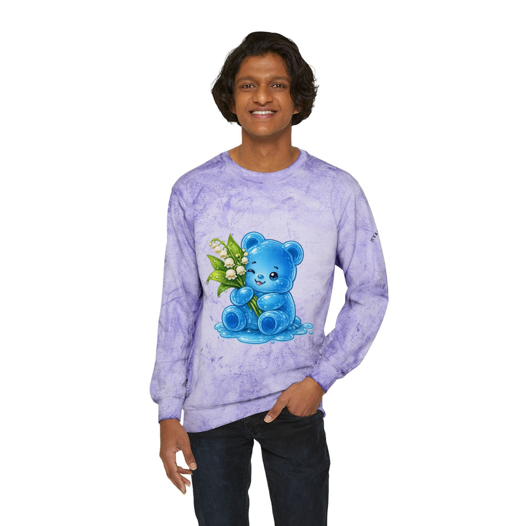 Lily-of-the-Valley Special, Blue Gooey Gummy Bear- Kawaii Graphic Tye-Dye