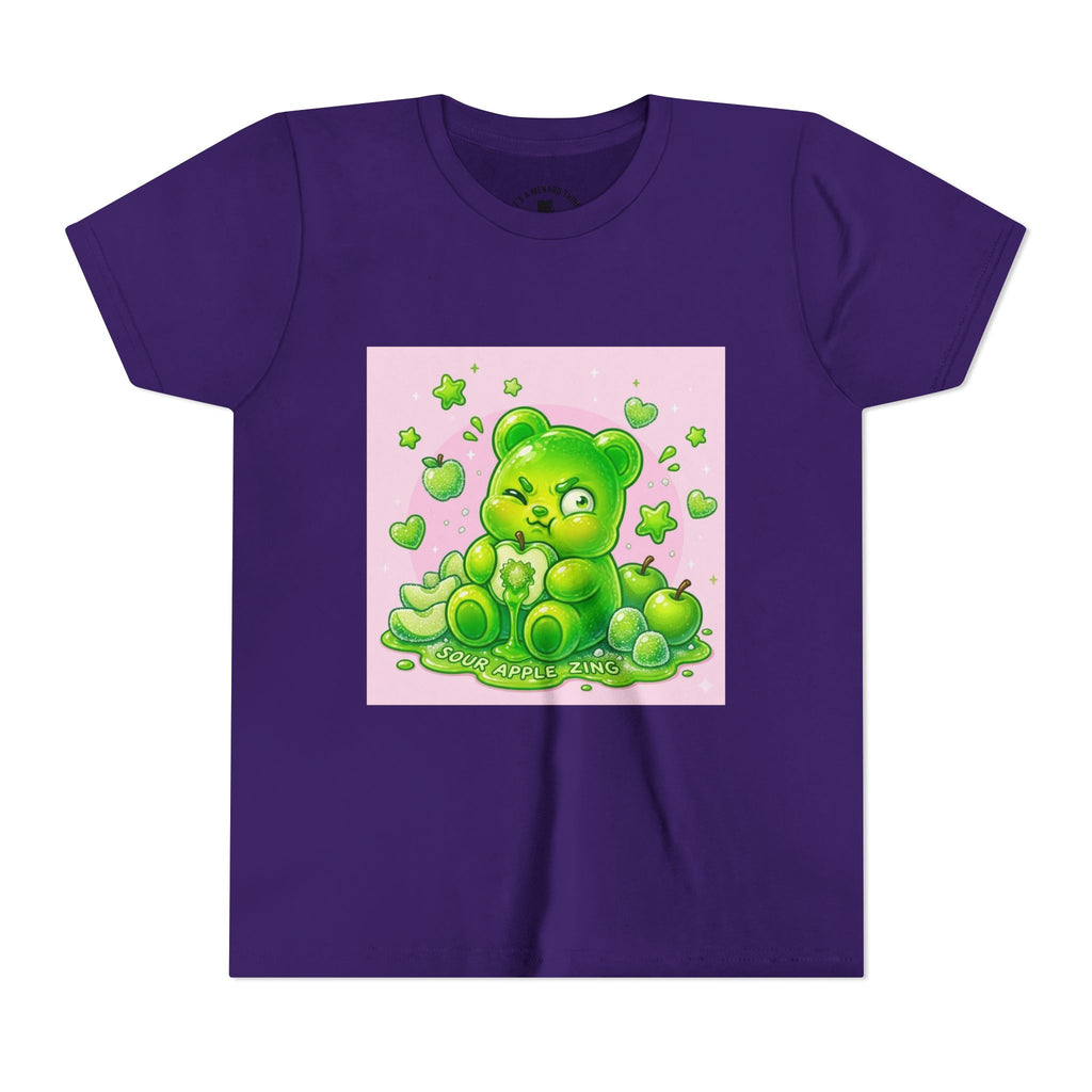 Neon Green Sour Apple Gooey Gummy Bear Graphic Youth Shirt