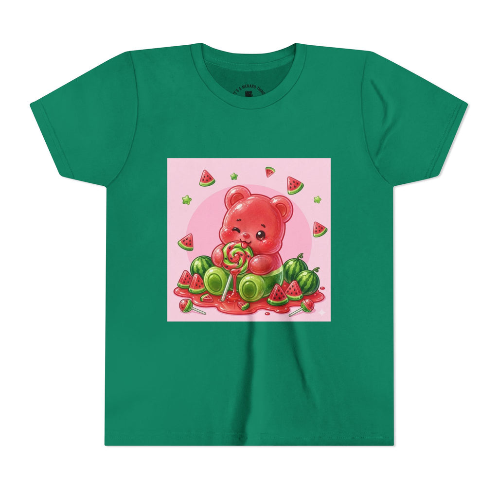 Watermelon Swirl Lollipop Gooey Gummy Bear- Youth Shirt