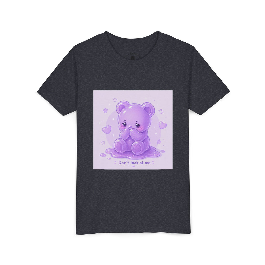 Shy Purple Gooey Gummy Bear “Don’t Look at Me” Graphic
