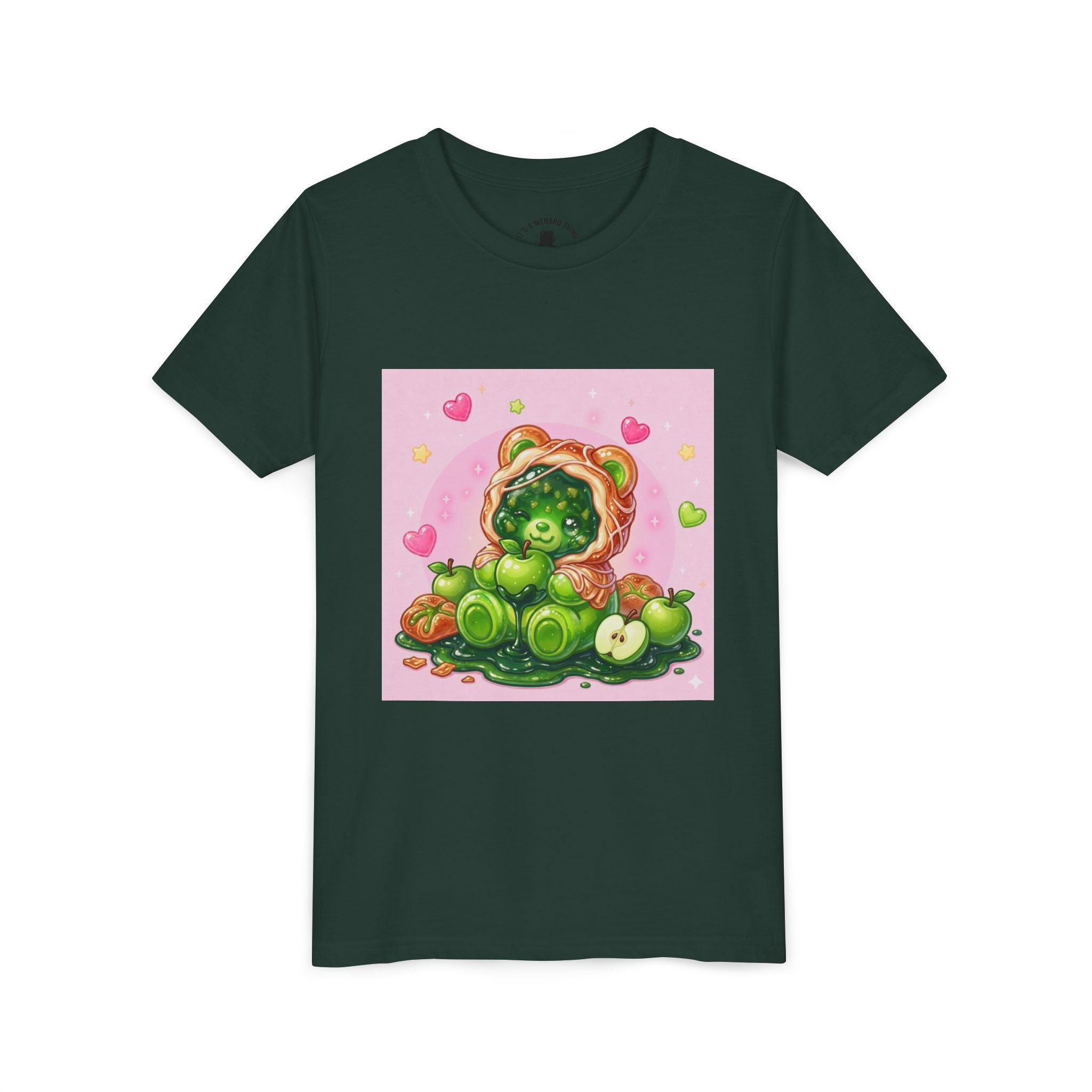 Cute Green Apple Gooey Gummy Danish Bear