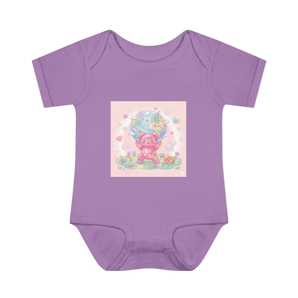 Infant Bodysuit — World Atlas Gummy bear Design