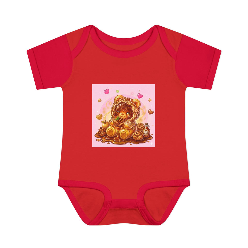 Maple Pecan Danish Gooey Gummy Bear in Puff PJs Baby Onesie