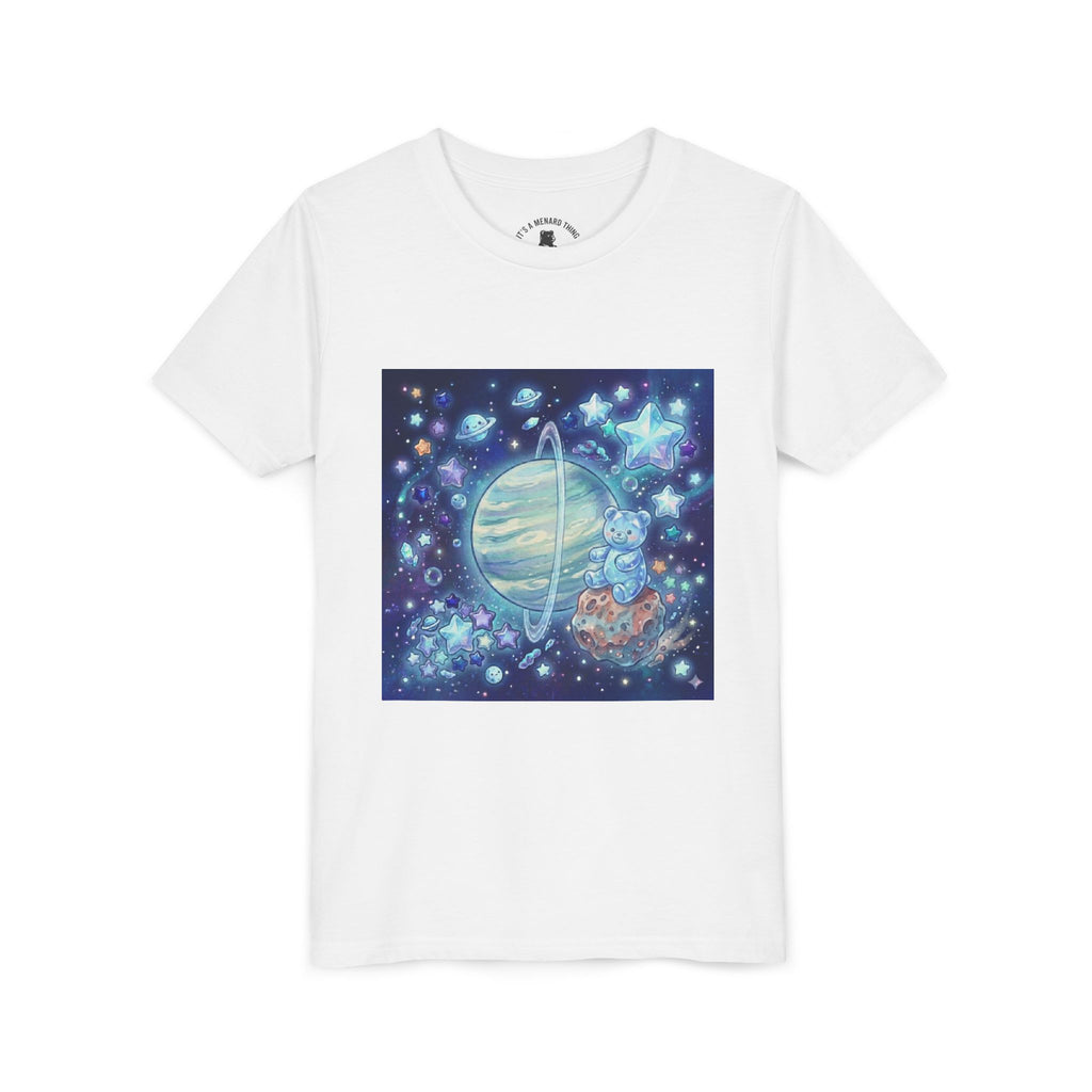 I Spy Planet Uranus, Blue Razz Gooey Crystal Gummy bear- Astronaut Graphic T-Shirt