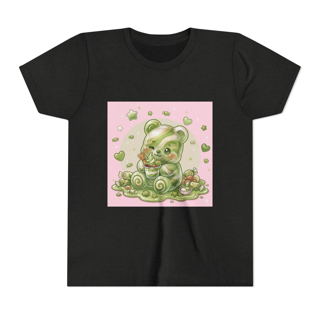 Matcha and Cream Gooey Gummy Bear Graphic Youth T-Shirt
