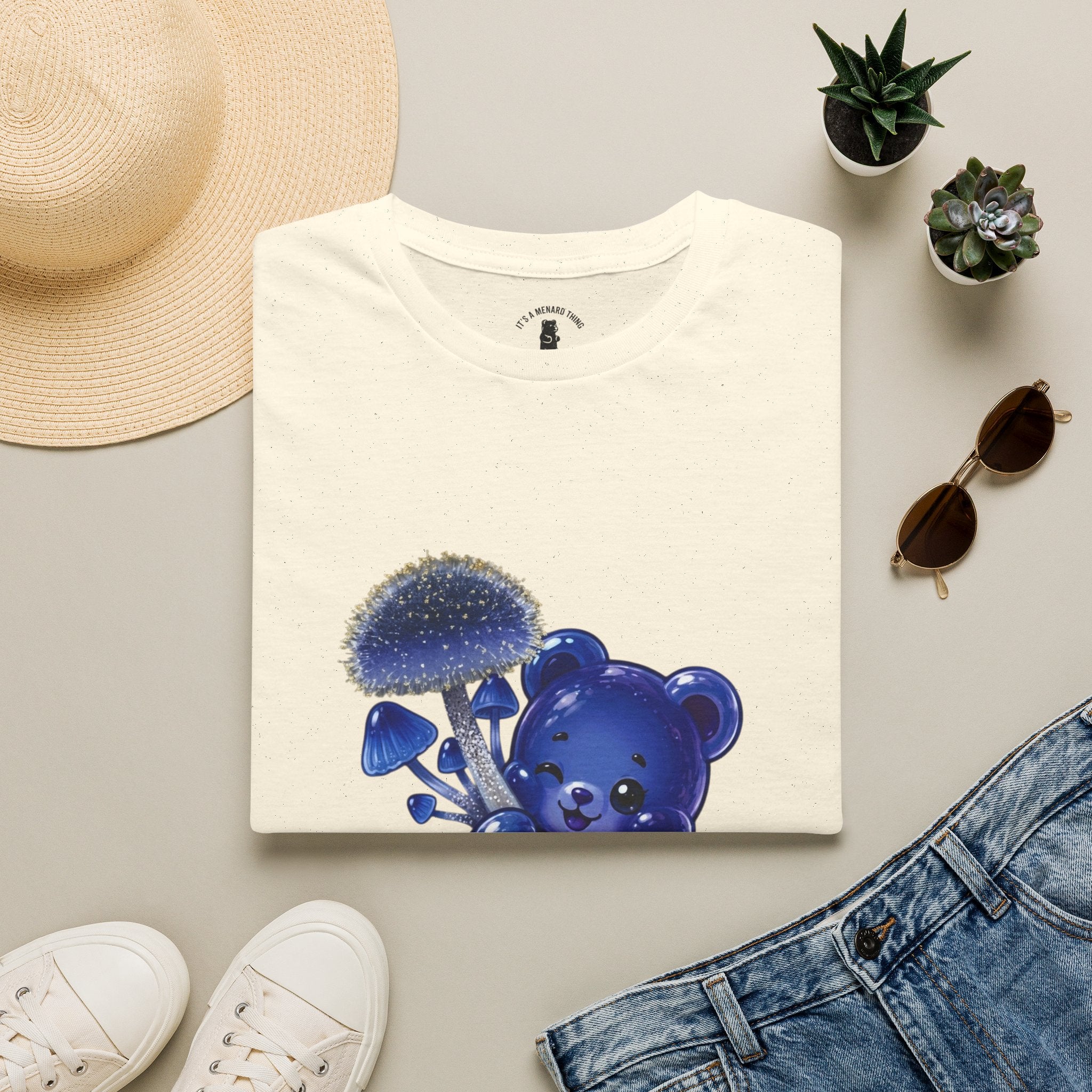 Special Small Blue Mushroom, Oozy Bears Gummy Friend- Graphic Shirt