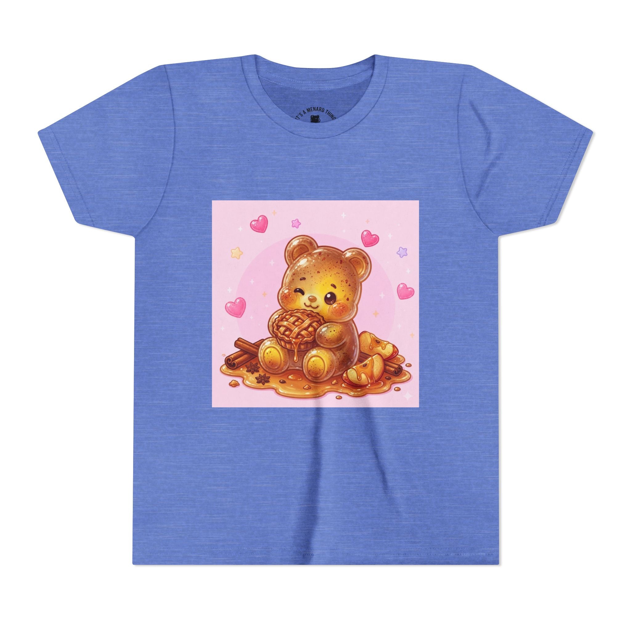 Warm Apple Cinnamon Pie Gooey Gummy Bear Hearts Youth Tee
