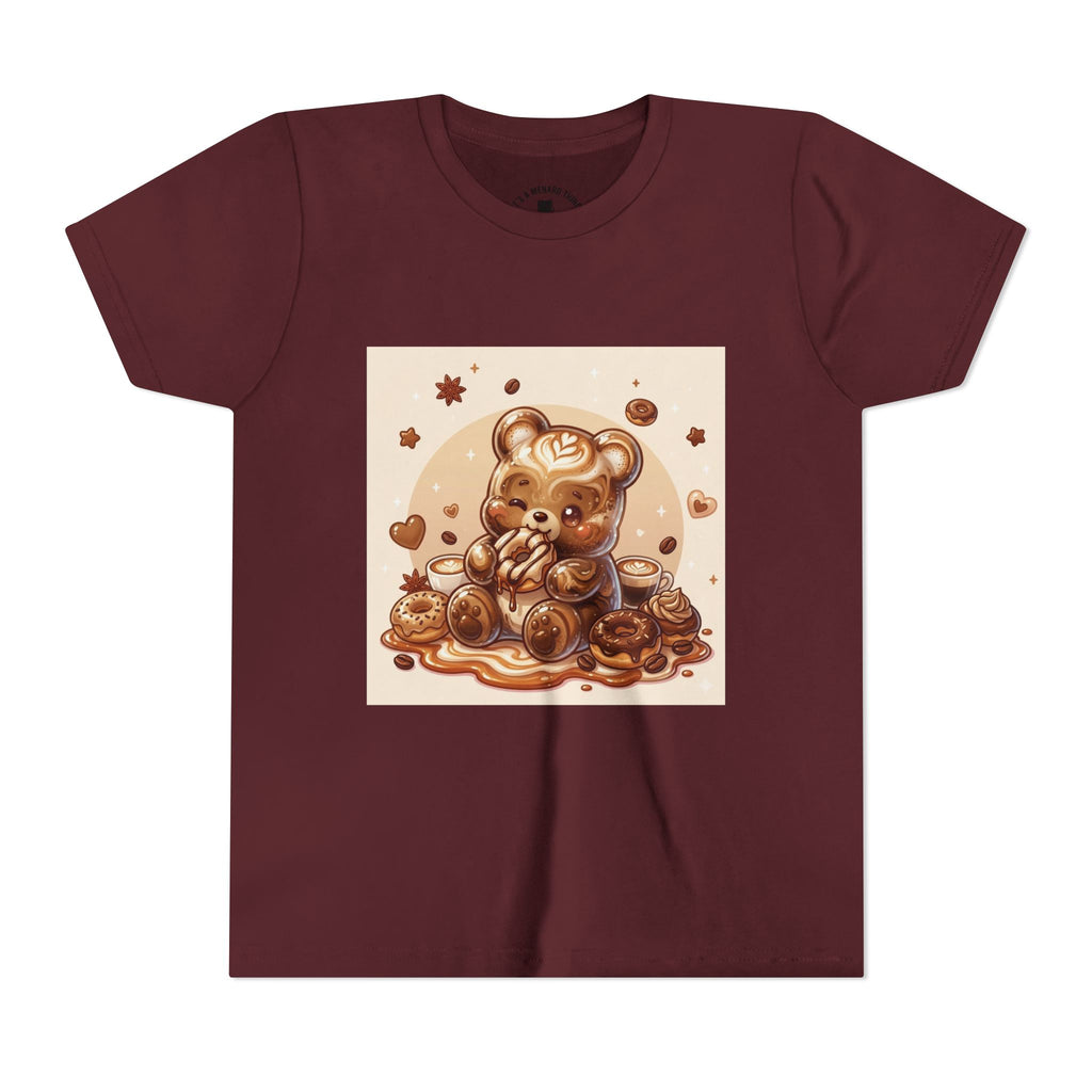 Coffee & Donuts Gooey Gummy Bear Graphic Kids Shirt