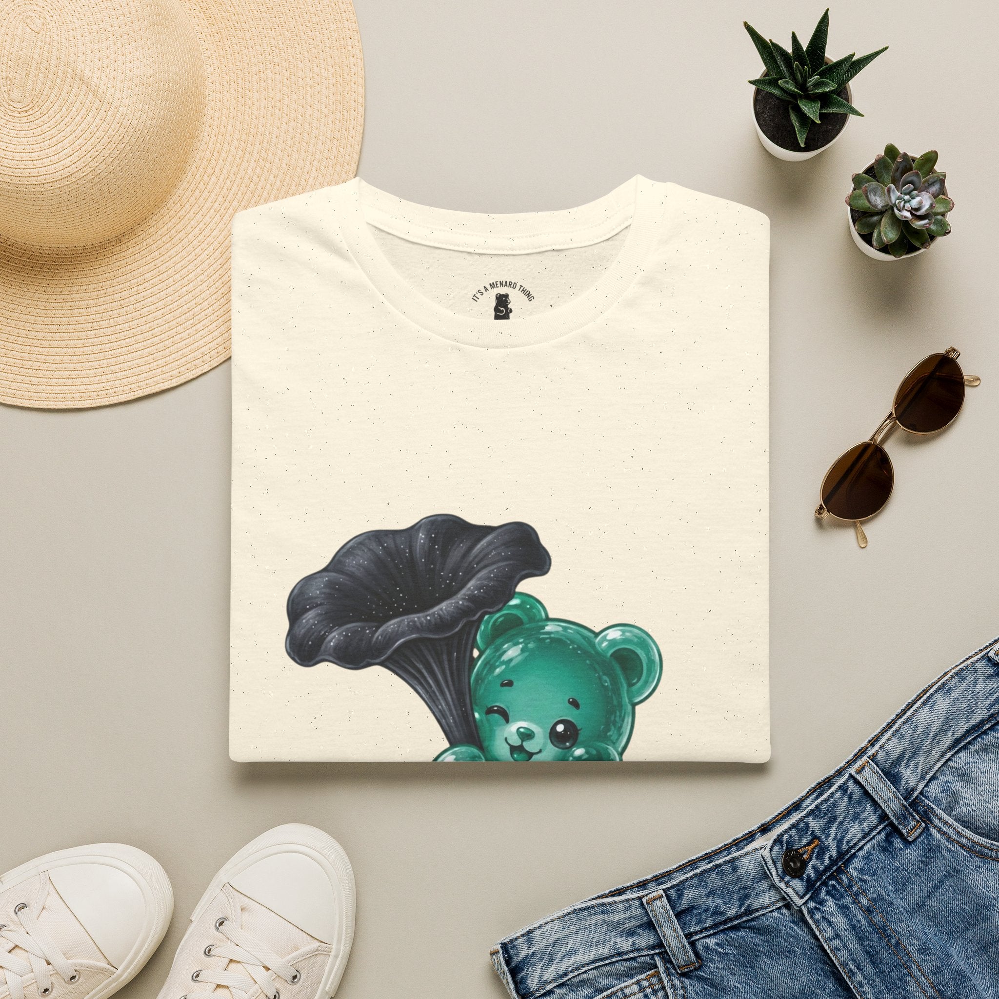 Black Trumpet Mushroom, Teal Special Oozy Bear Gummy Special- Graphic Shirt