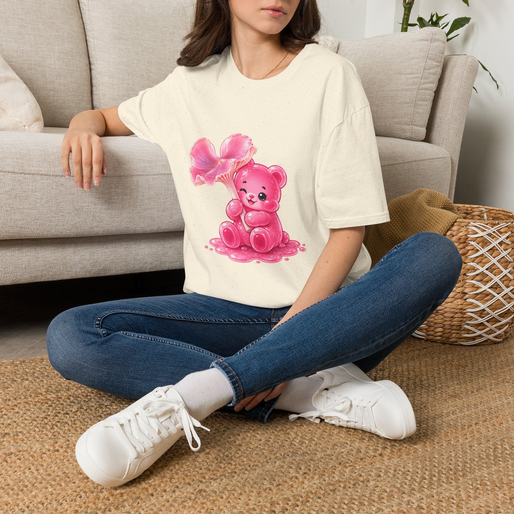 Pink Wax Cap Special Mushroom, Oozy Bear Gummy Friend- Graphic Shirt