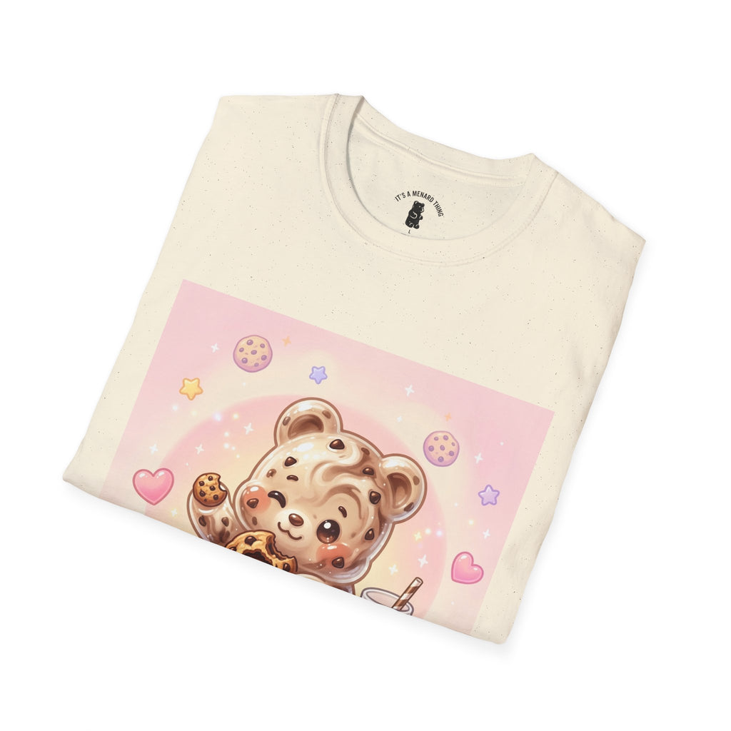 Cookies and Milk, Fudge Gooey Gummy Bear — Kawaii Graphic T-Shirt