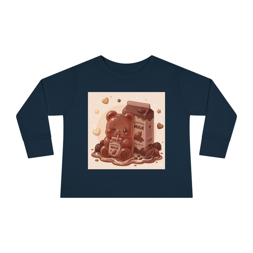 Chocolate Milk Oozy Bear- Graphic Long Sleeve Shirt
