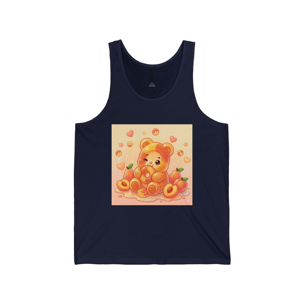 Sour Peach Ring Gooey Gummy Bear Friend — Kawaii Graphic Tank Top