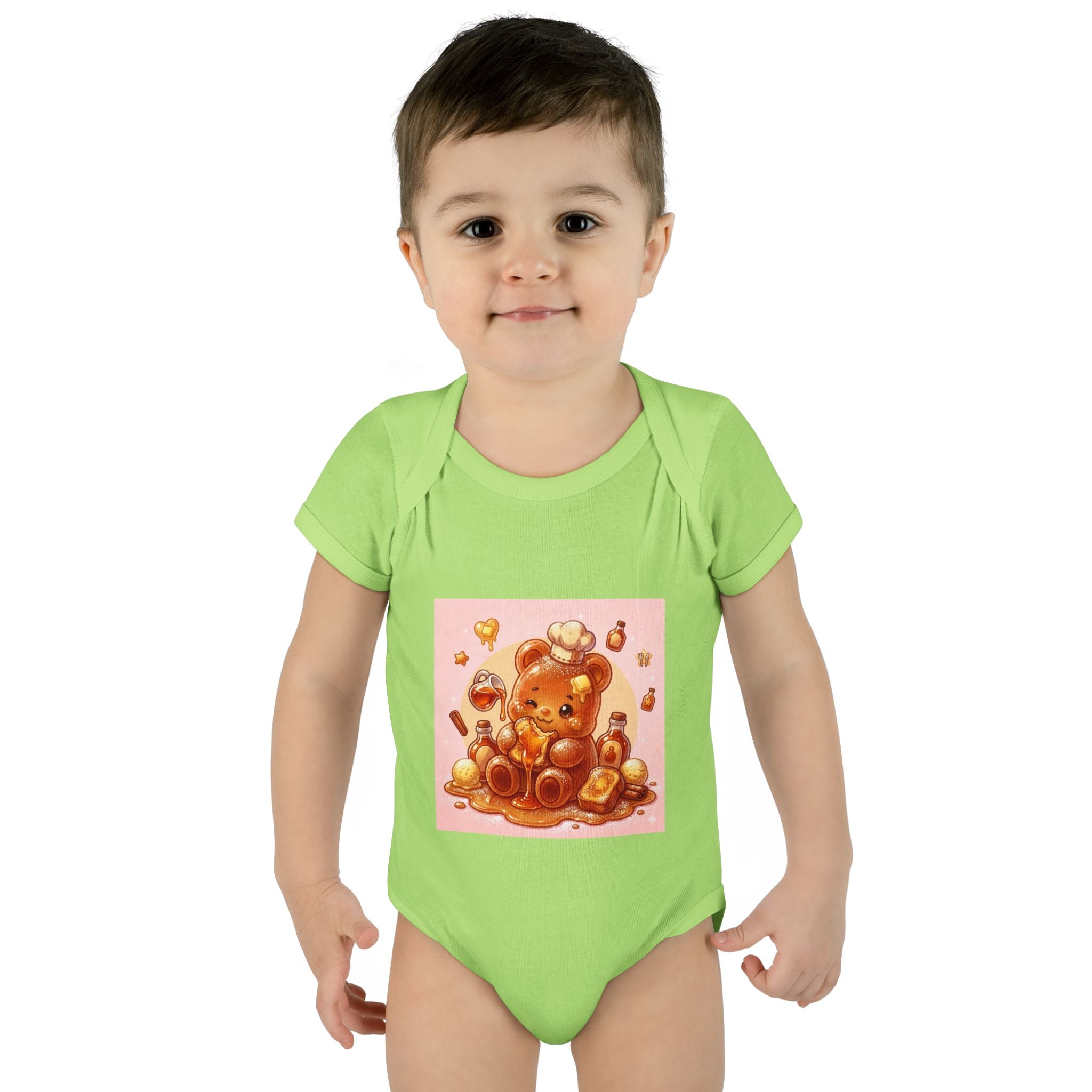 French Toast Gooey with Syrup Gummy Bear & Hearts Design