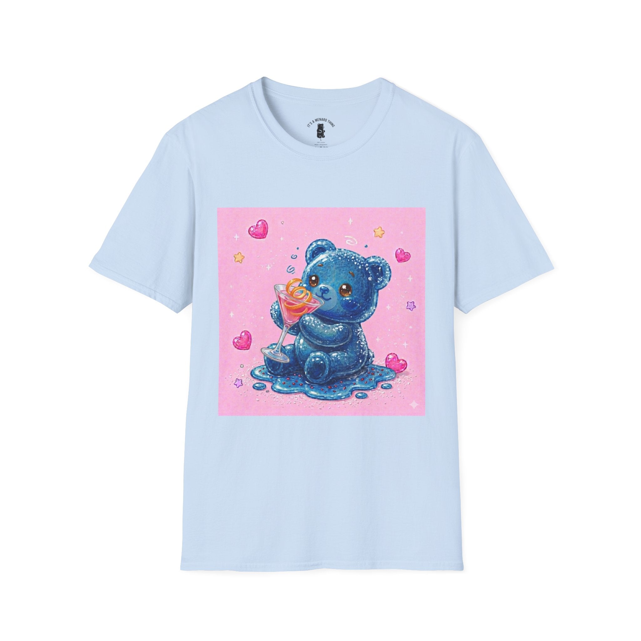 Special Cosmo Delight, Blue Oozy Boozy Gummy Bear Drinking Pal- Graphic Shirt