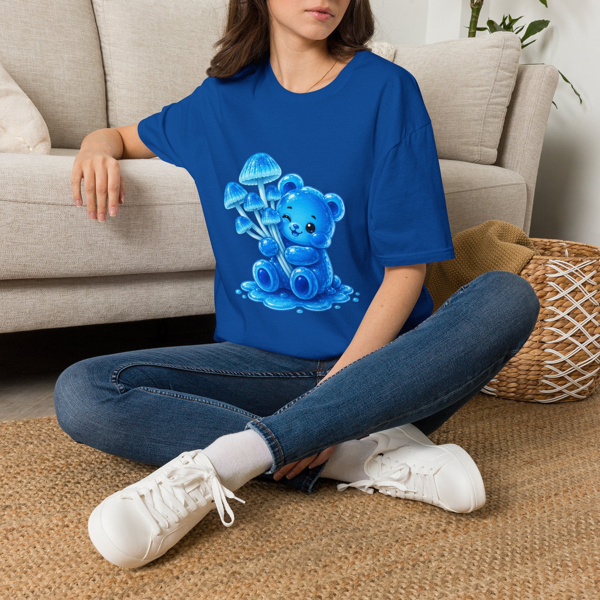 Small Cluster of Blue Mini pipe Mushrooms, Oozy Bear Special- Graphic Shirt