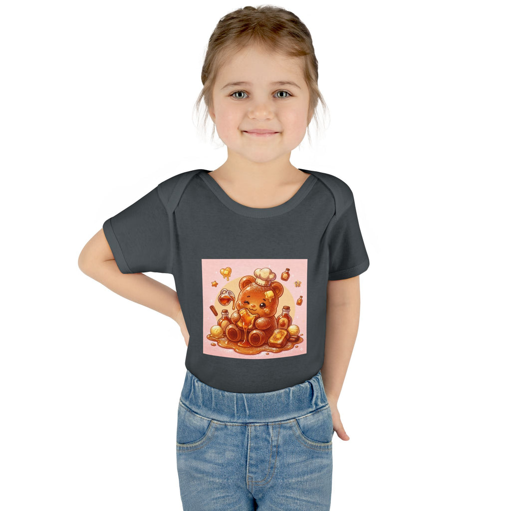 French Toast Gooey with Syrup Gummy Bear & Hearts Design