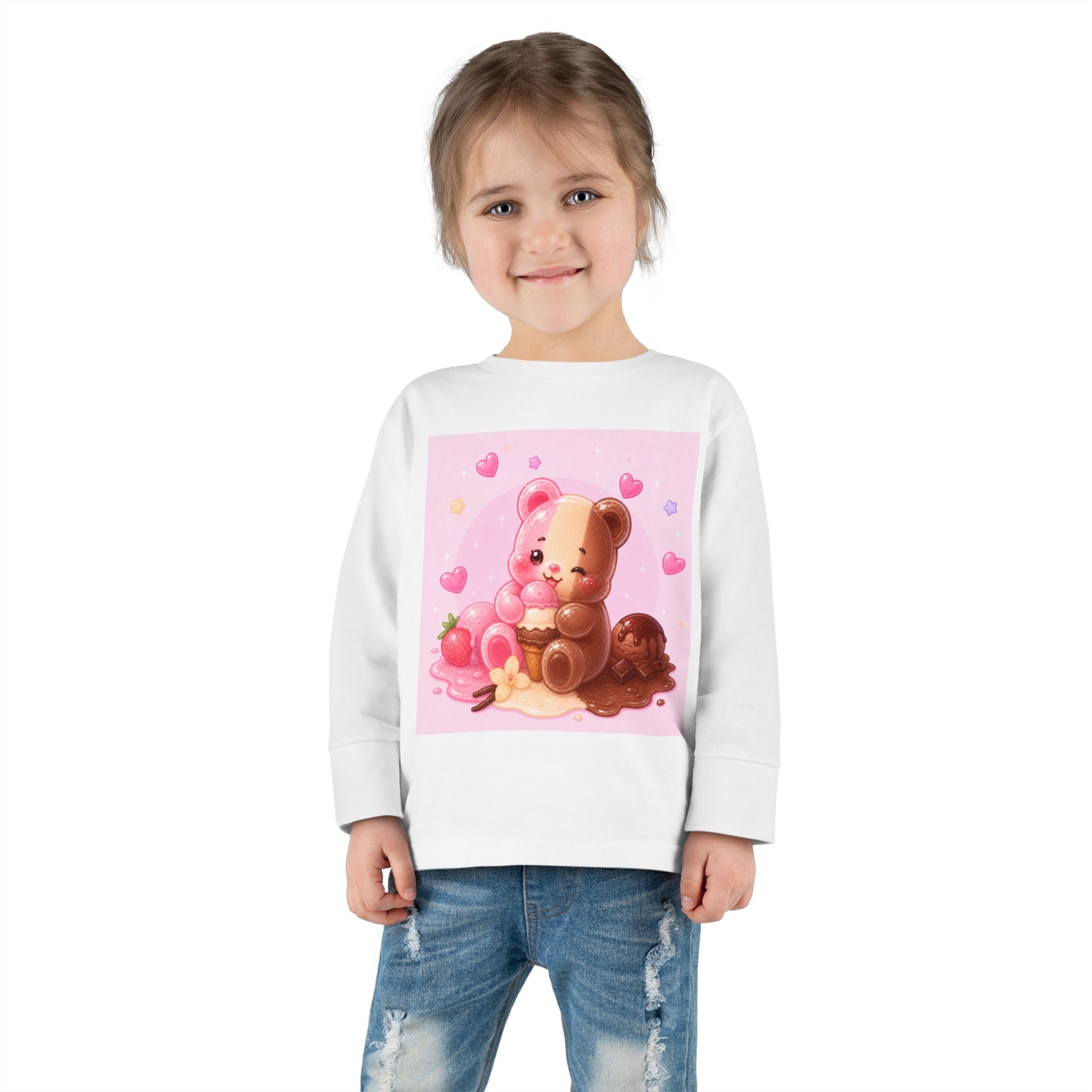 Neapolitan Ice Cream Special, Oozy Bear Gummy Friend- Kids Long Sleeve Shirt