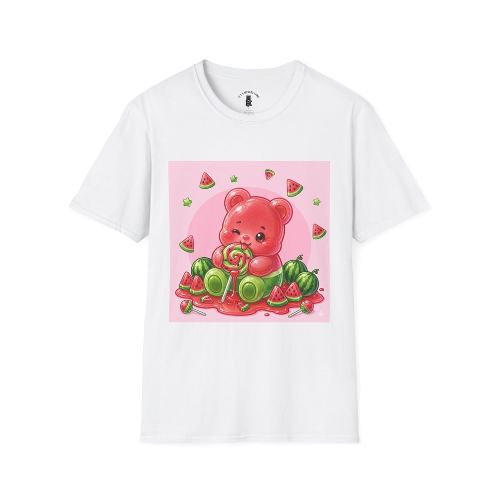 Watermelon Lollipop Gooey Gummy Bear T-Shirt — Kawaii Fruit Graphic Tee