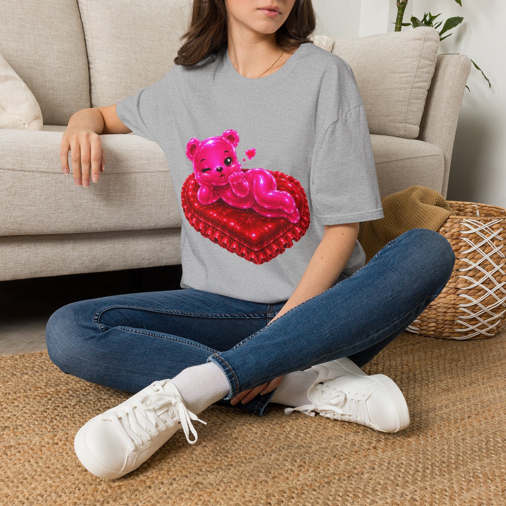 Valentines Addtion, Love me Long time Oozy Bear- Graphic Shirt (Adult Only)