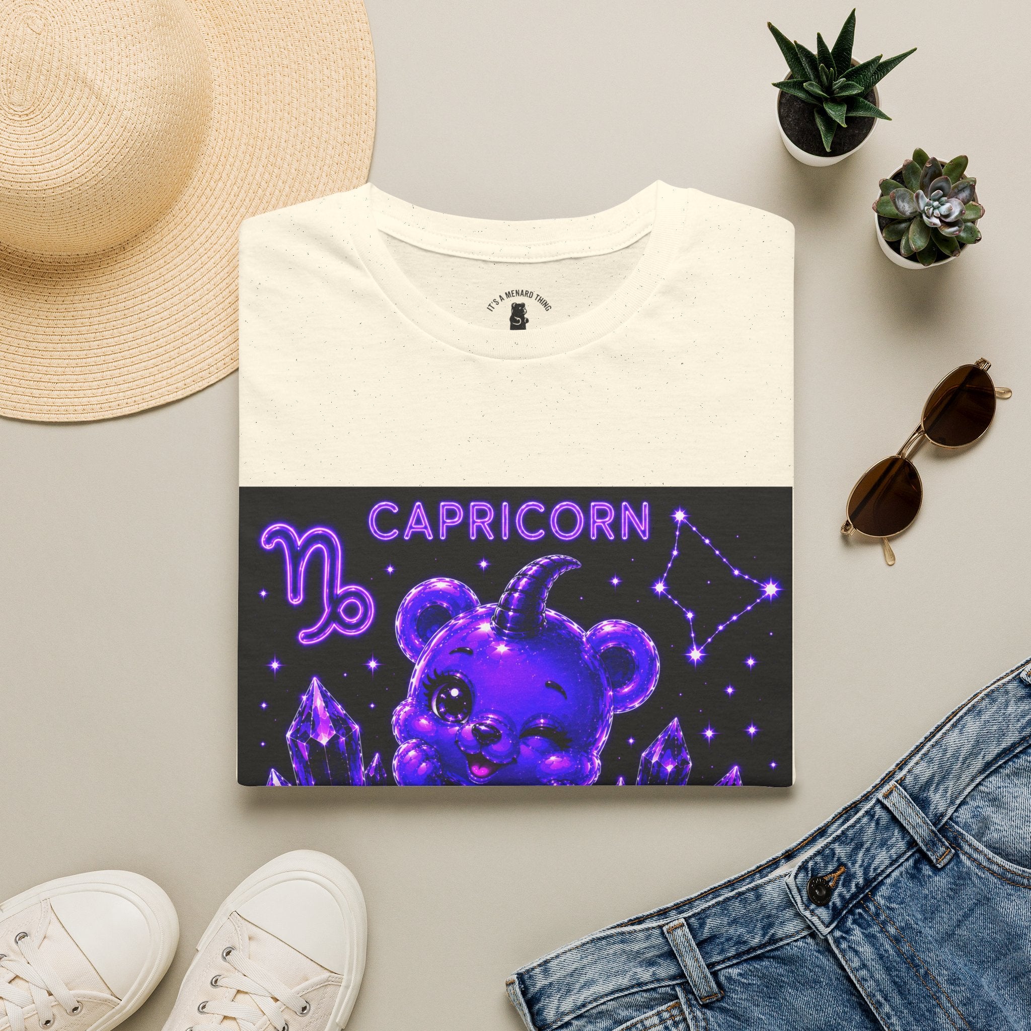 Capricorn Zodiac Constellation Oozy Bear Friend- Graphic Shirt