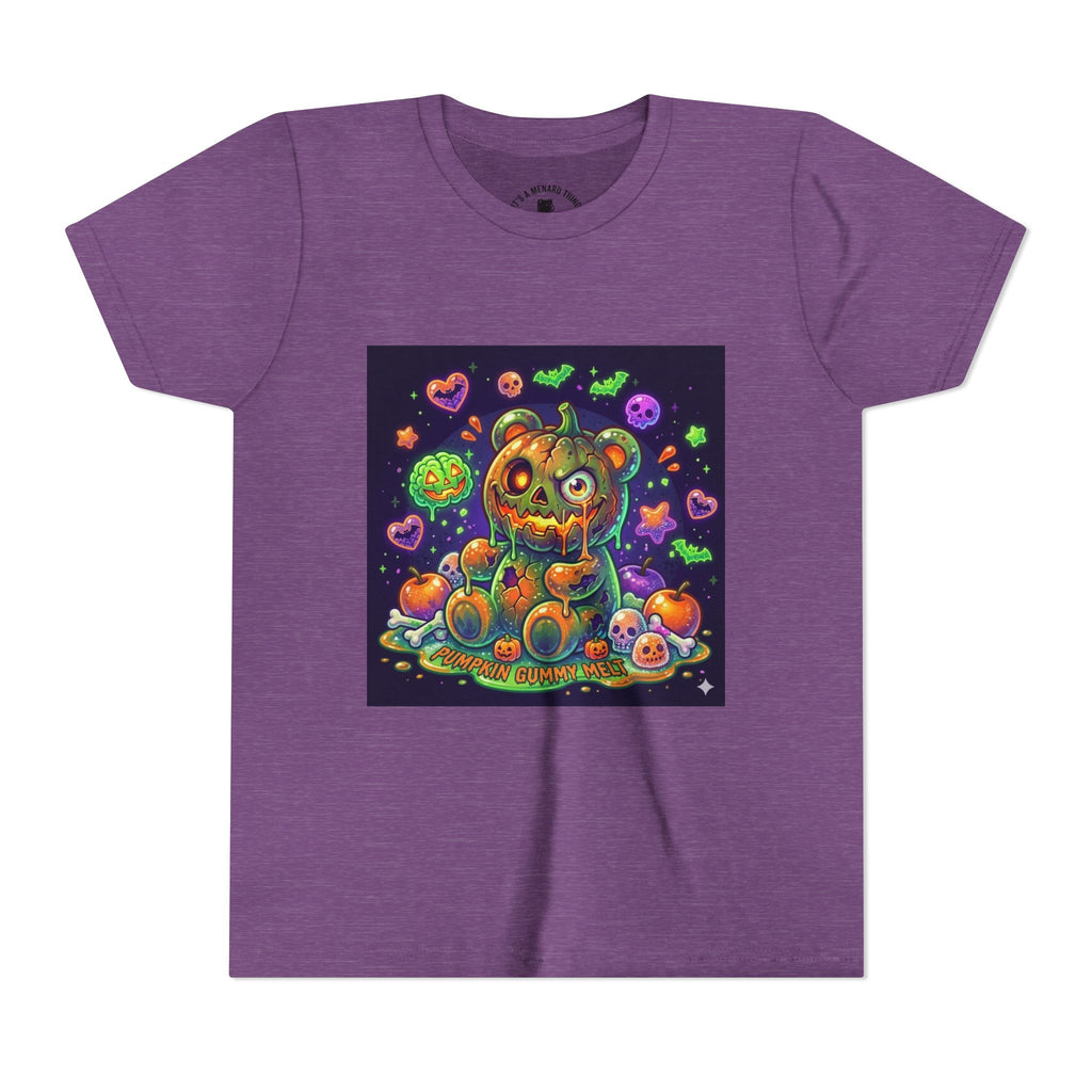 Cute Creepy Pumpkin Head Gooey Gummy Bear Halloween- Graphic Tee