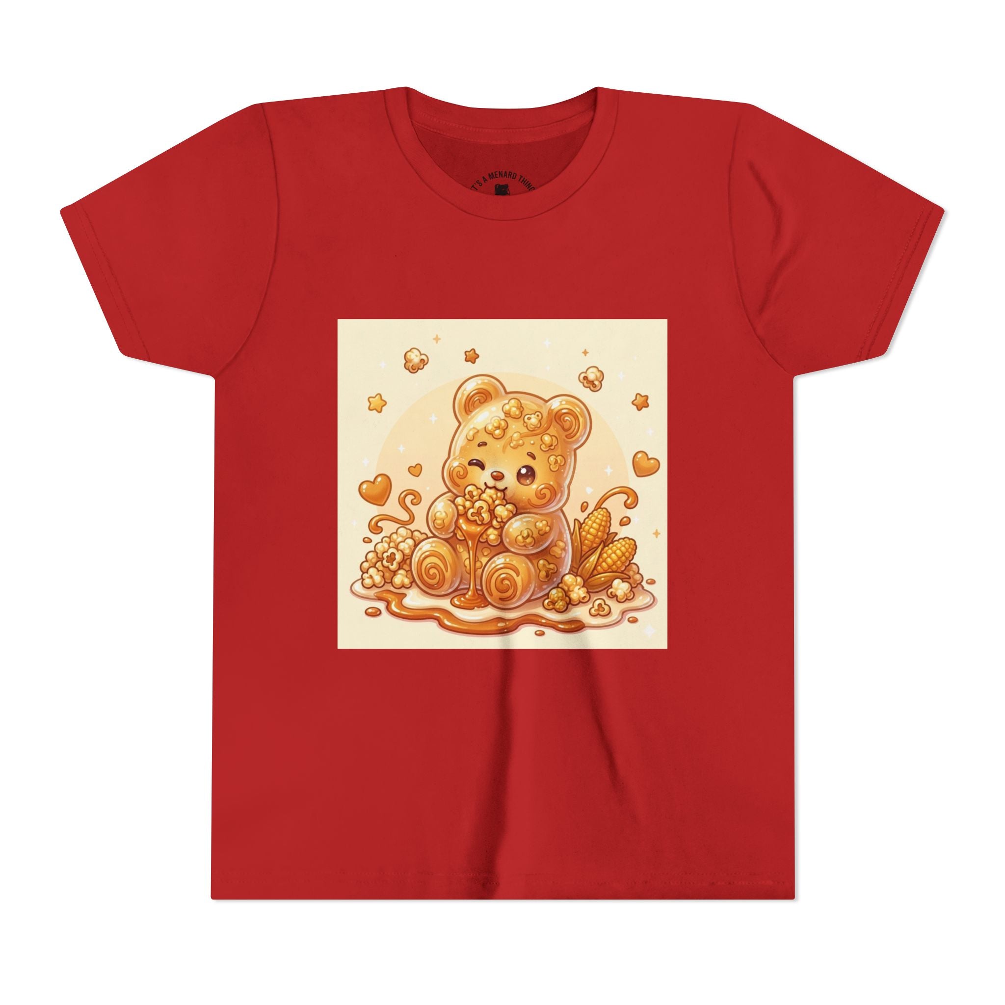 Caramel Corn Gooey Gummy Bear Graphic Youth Shirt