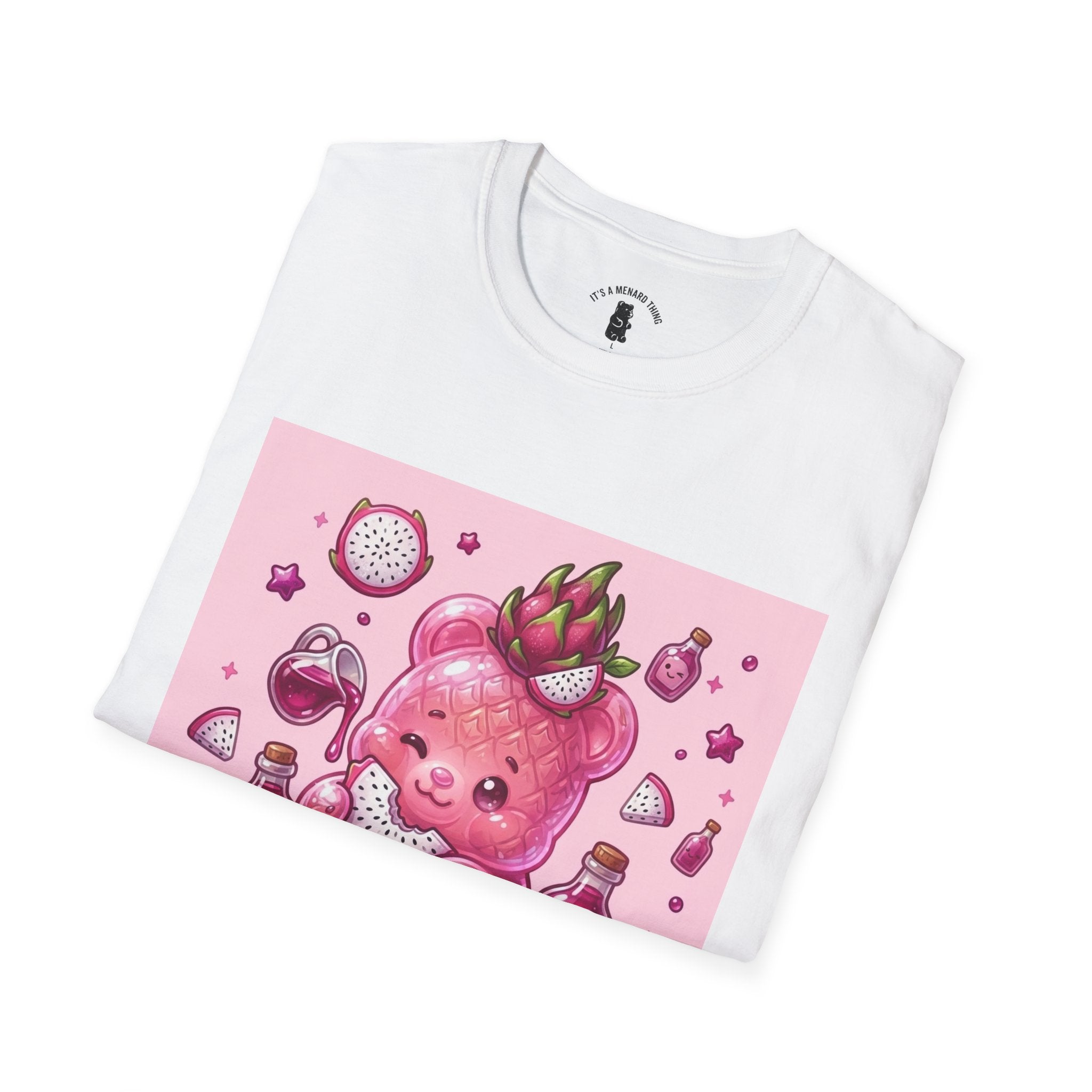 Exotic Pink Dragon Fruit Gooey Gummy Bear  — Adorable Graphic T-Shirt