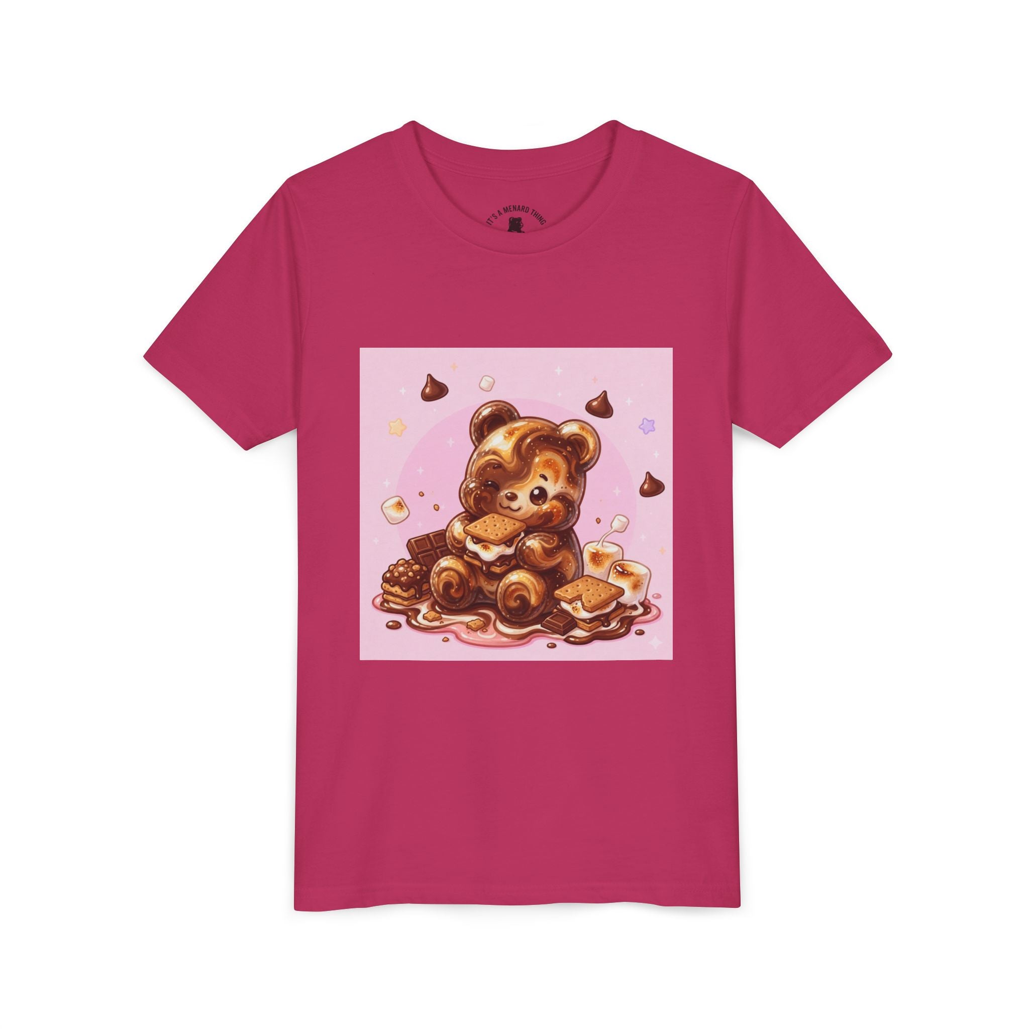Chocolate, Marshmello S'more Gooey Fudge Gummy Bear Dessert Graphic Tee