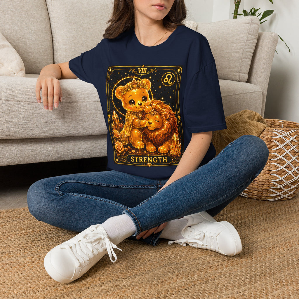 Strength Tarot Golden Lion & Oozy Bear Friend Special Addition- Graphic Shirt