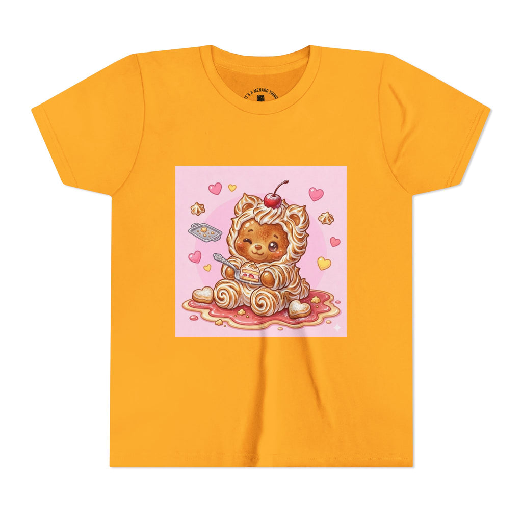 Kawaii Baked Alaska Dessert Gooey Gummy Bear- Kids Tee