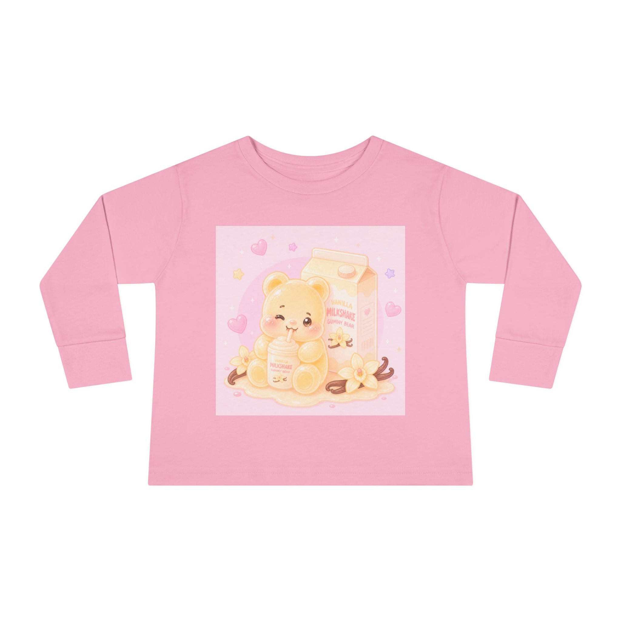 Vanilla Milkshake Oozy Bear Friend- Graphic Long Sleeve Shirt