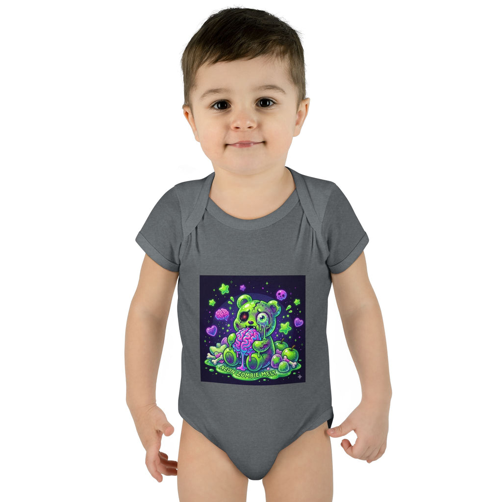 Baby Bodysuit — Neon Zombie Halloween Gooey Gummy Bear