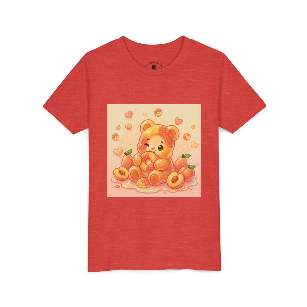 Peach Ring Gooey Gummy Bear Kids Short Sleeve Shirt