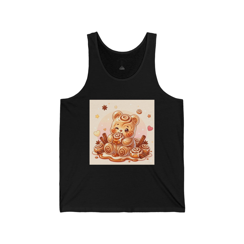 Sweet Baked Cinnamon Roll and Frosting, Gooey Gummy Bear — Kawaii Graphic Tank