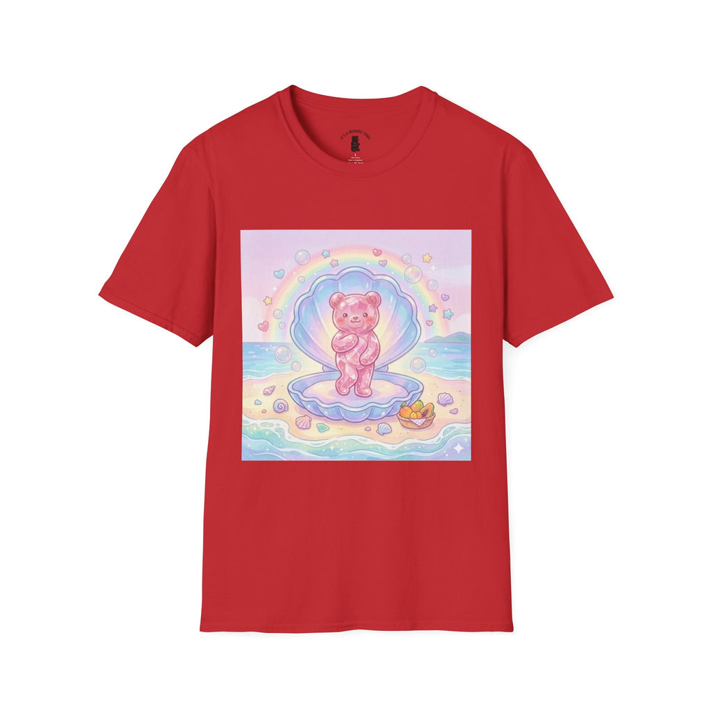 Pastel Venus Clam, Pink Gooey Gummy Bear- Kawaii Graphic T-Shirt