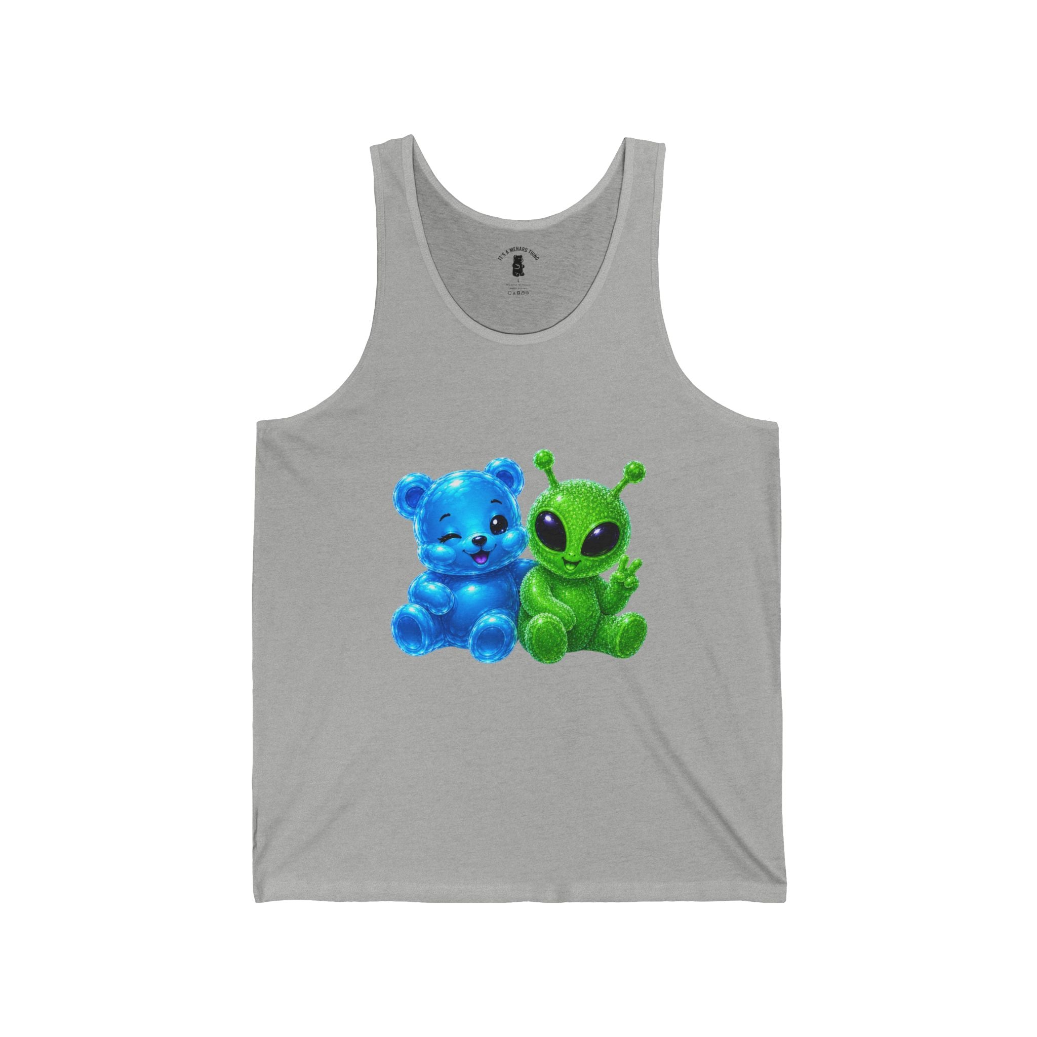 Alien & Blue Oozy Bear Gummy Friend Special Addition- Graphic Tank Top