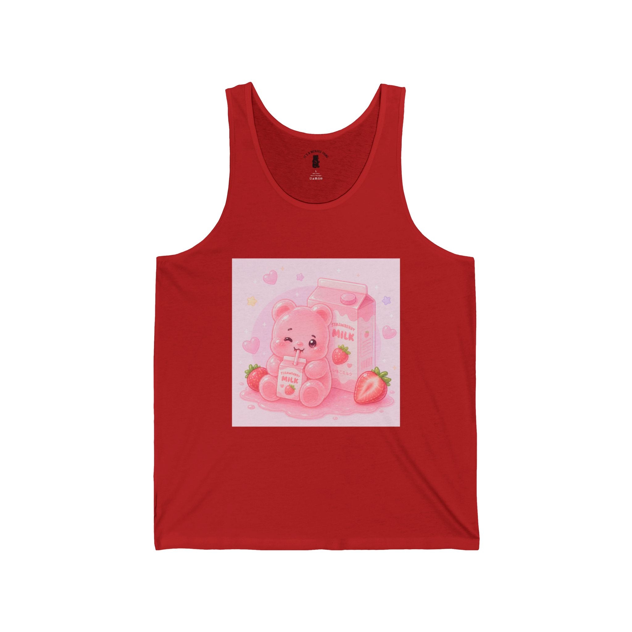 Strawberry Milk Pink Gooey Gummy Bear — Cute Pastel Graphic T-Shirt