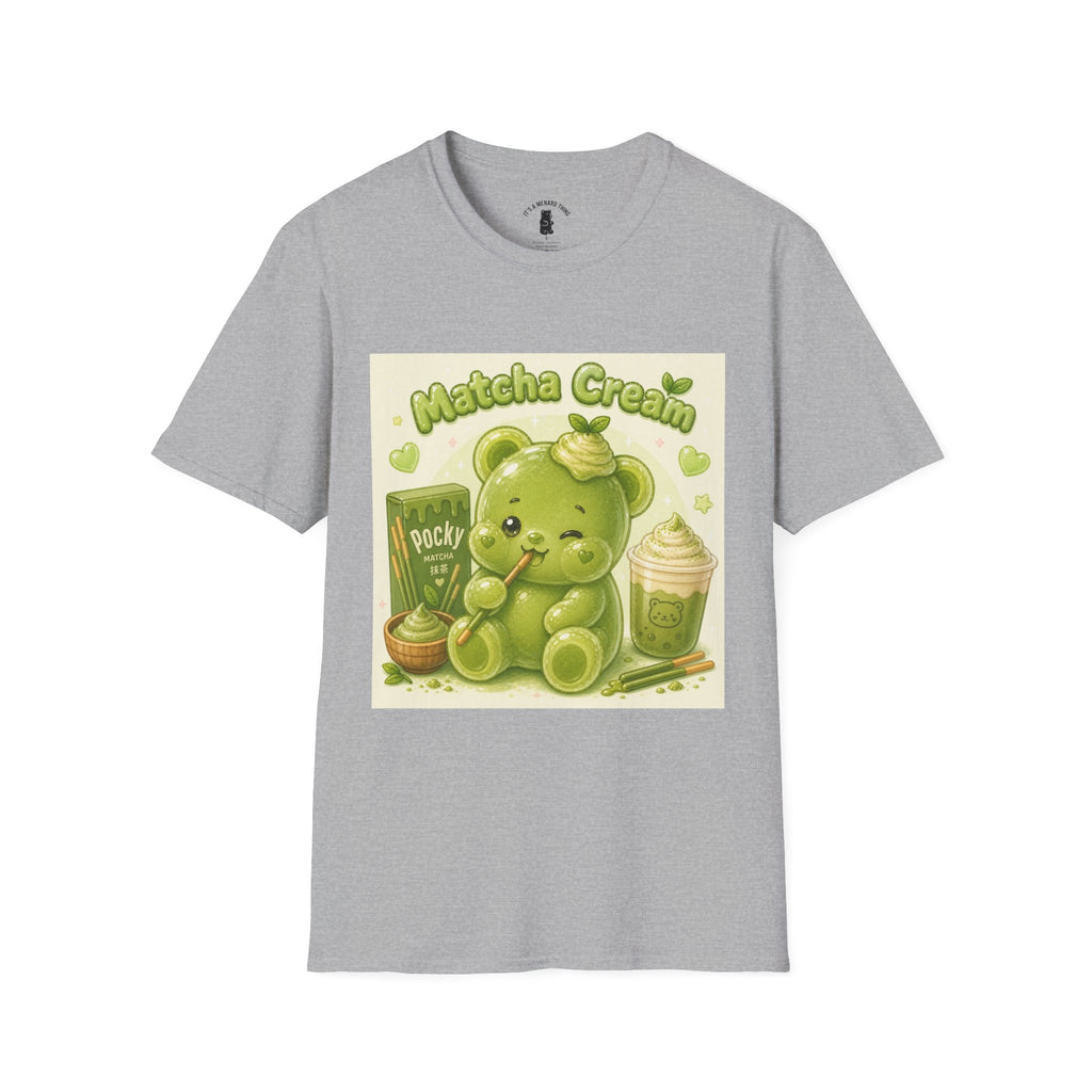 Matcha Cream Gooey Gummy Bear — Cute Green Tea Kawaii Graphic Tee