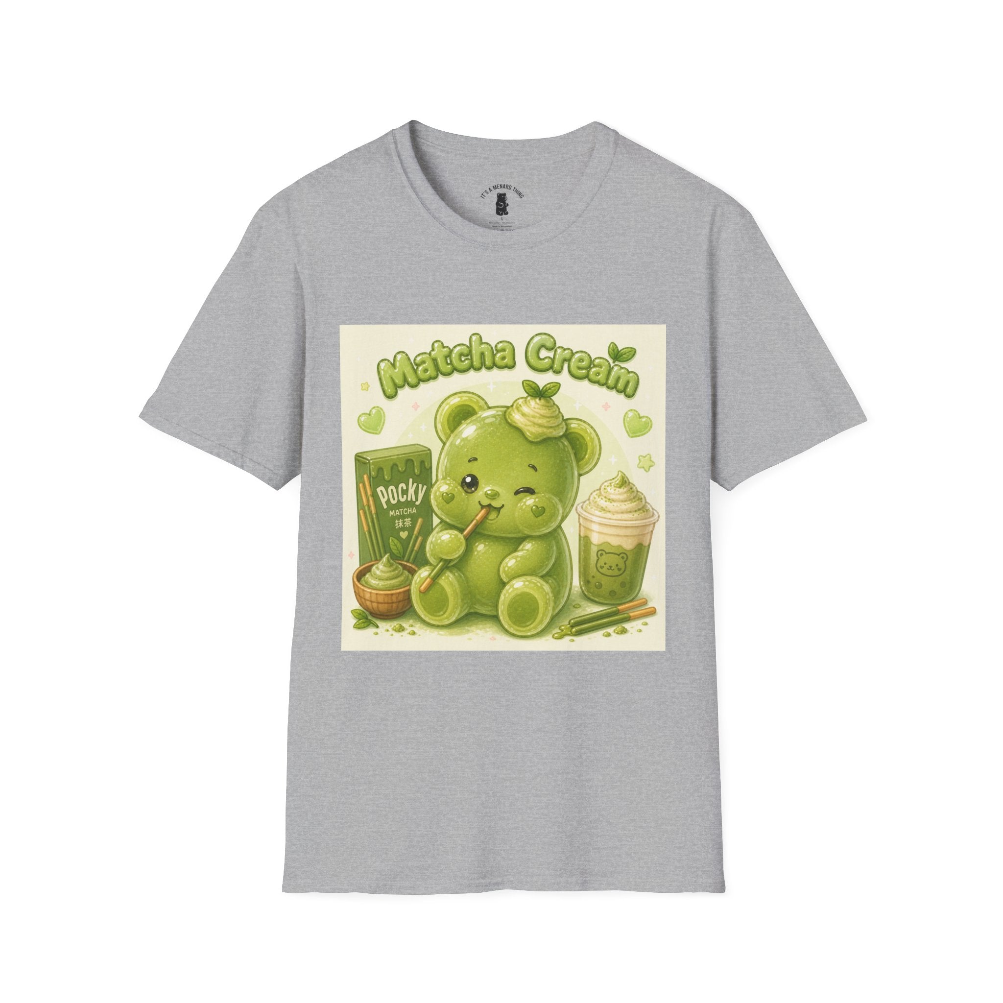Matcha Cream Gooey Gummy Bear — Cute Green Tea Kawaii Graphic Tee