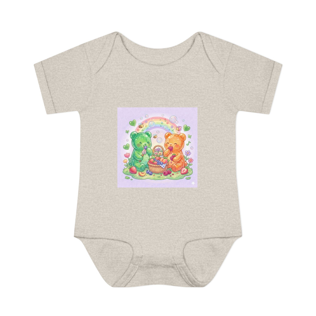 Fruit Garden Eating Gooey Gummy Bears Infant Bodysuit — Baby Shower Gift