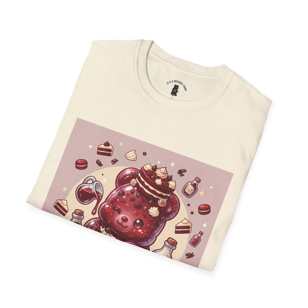 Silky Red Velvet Cake & Cream, Exotic Gooey Gummy Bear — Kawaii Graphic T-Shirt