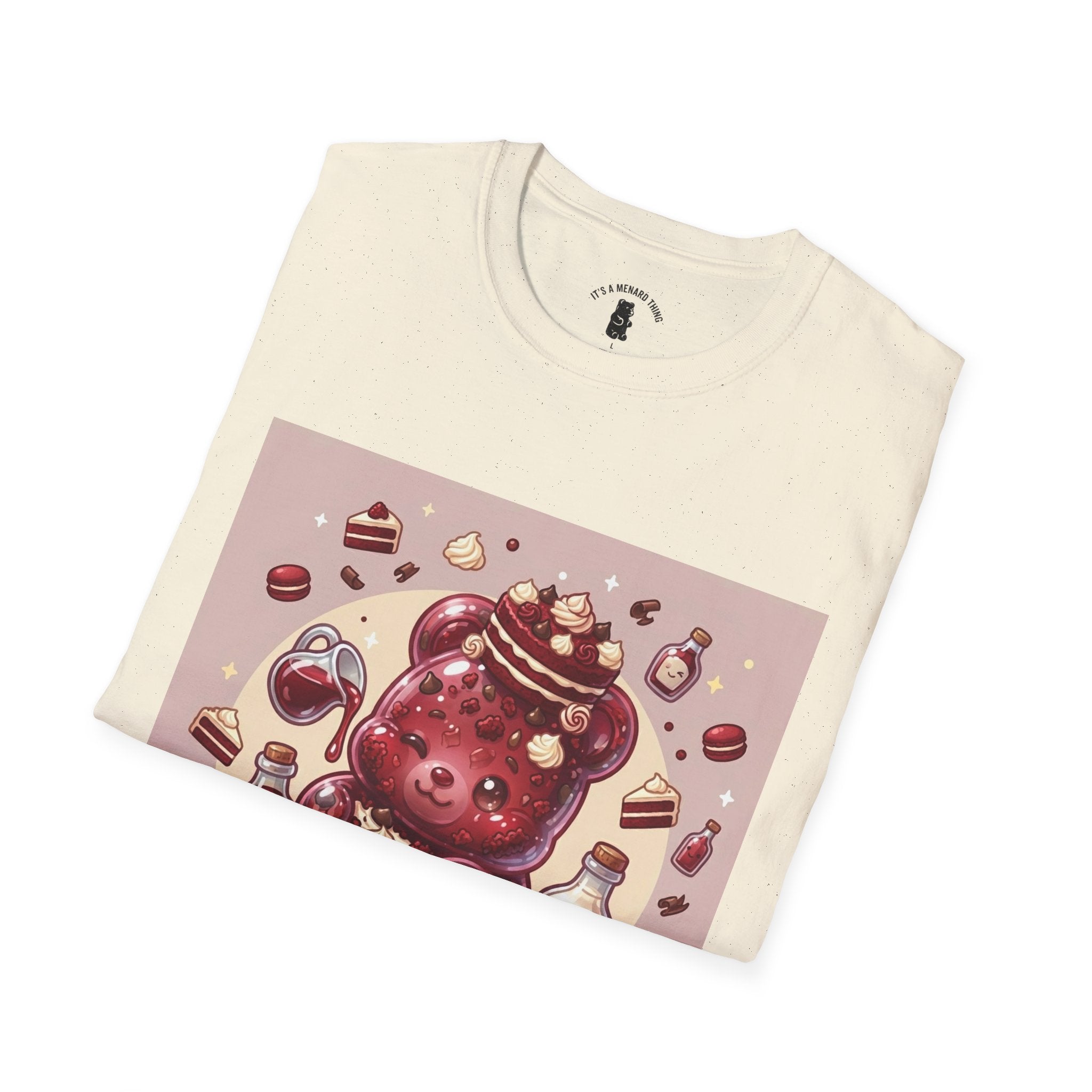 Silky Red Velvet Cake & Cream, Exotic Gooey Gummy Bear — Kawaii Graphic T-Shirt