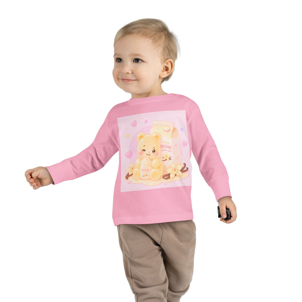 Vanilla Milkshake Oozy Bear Friend- Graphic Long Sleeve Shirt