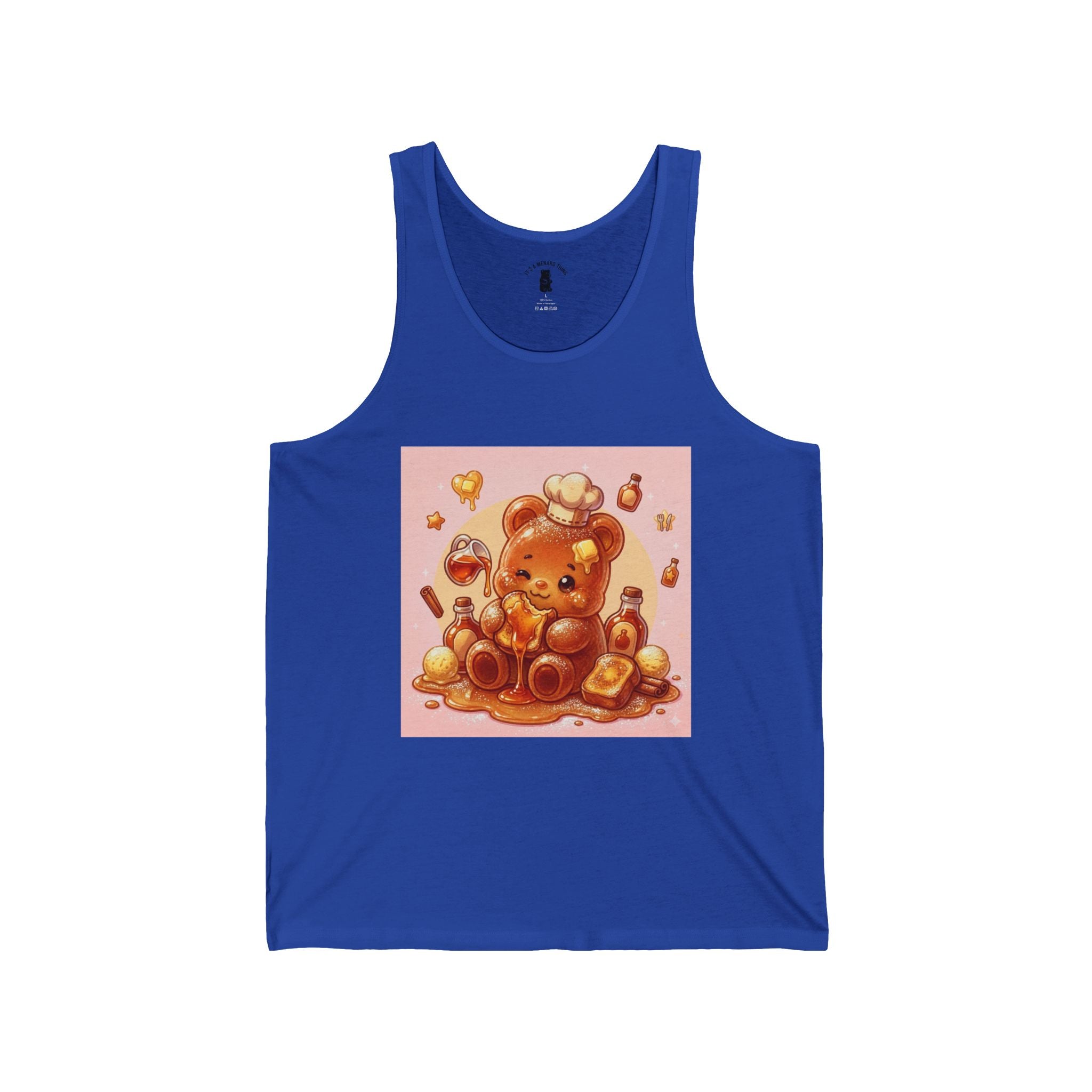 French Toast & Maple Syrup, Toasted Gooey Gummy Bear— Kawaii Graphic Tank Top