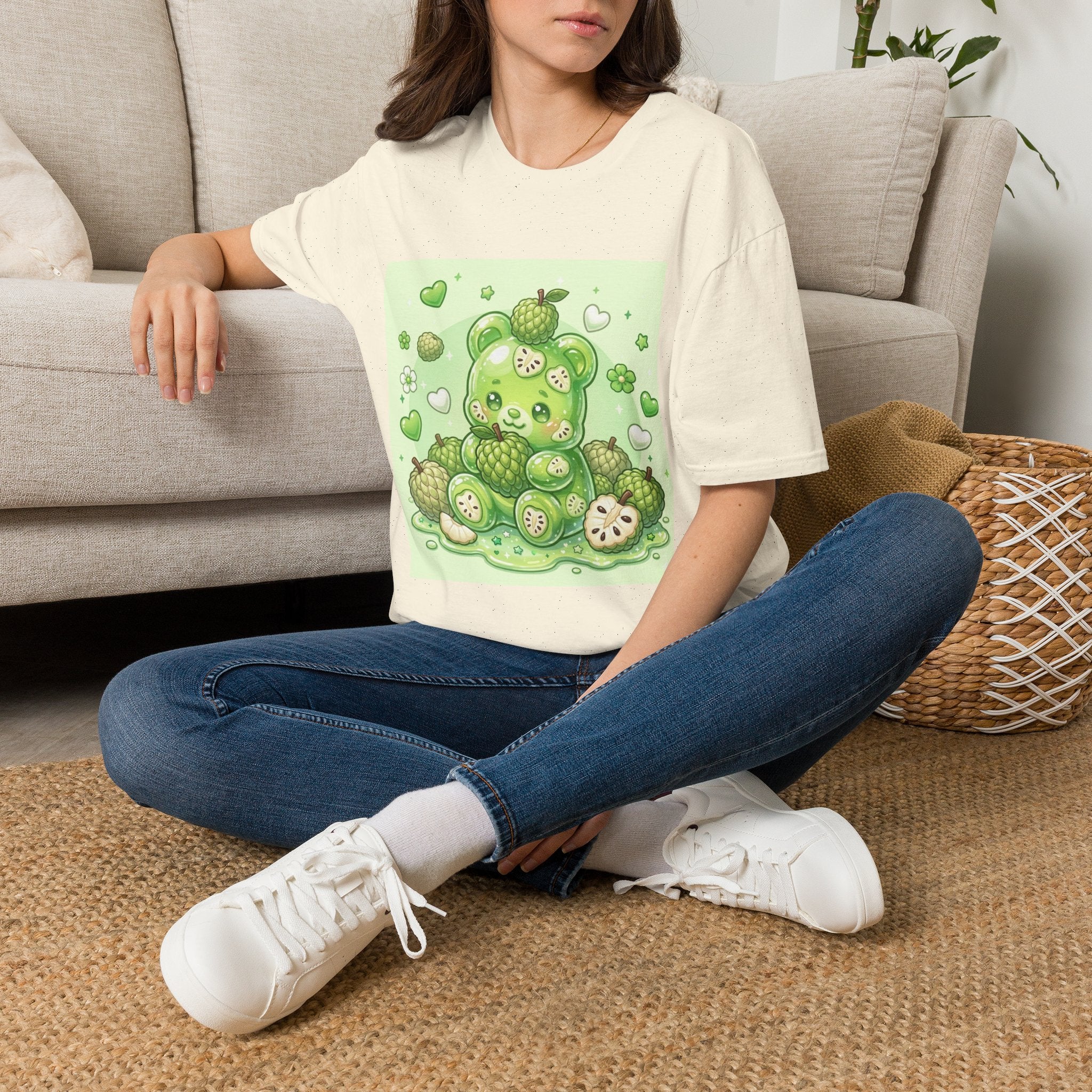 Yummy Ripe Sugar Apple, Exotic Oozy Gummy Bear- Kawaii Graphic Shirt