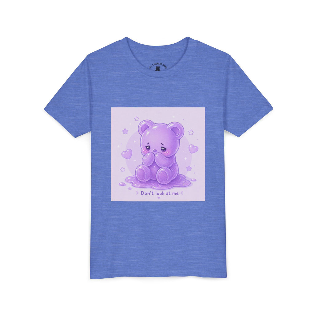 Shy Purple Gooey Gummy Bear “Don’t Look at Me” Graphic