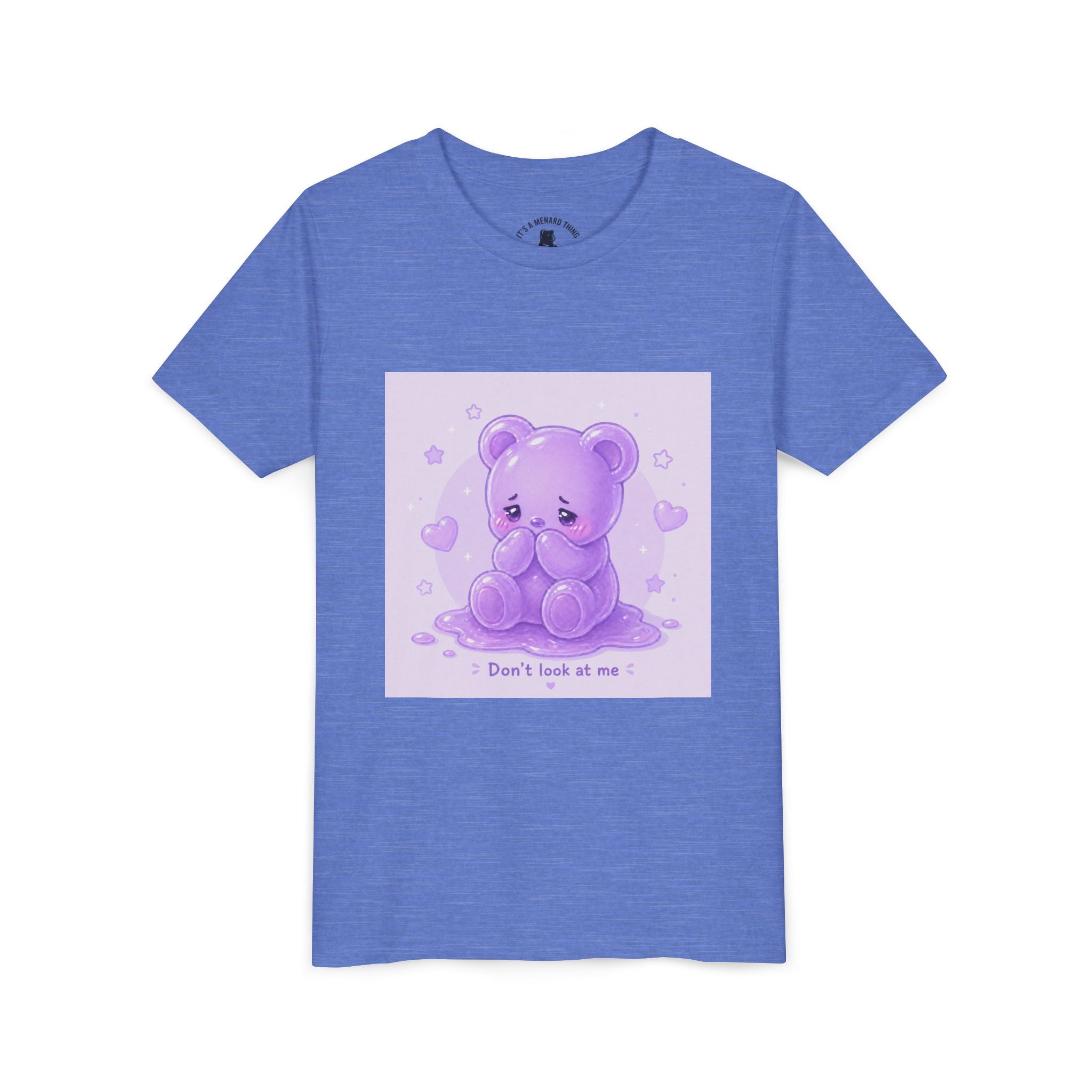 Shy Purple Gooey Gummy Bear “Don’t Look at Me” Graphic