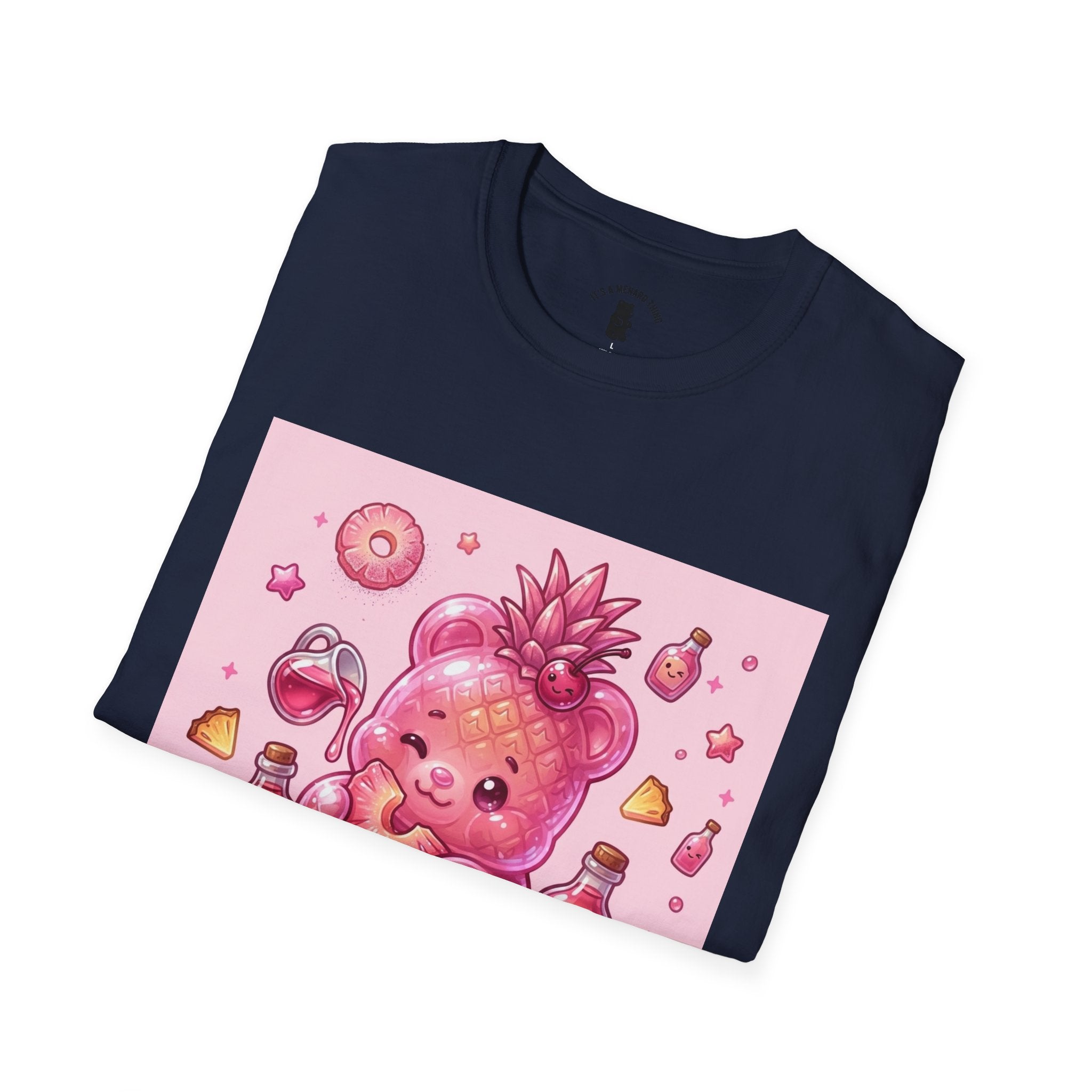 Exotic Pink Pineapple Gooey Gummy Bear — Kawaii Graphic T-Shirt