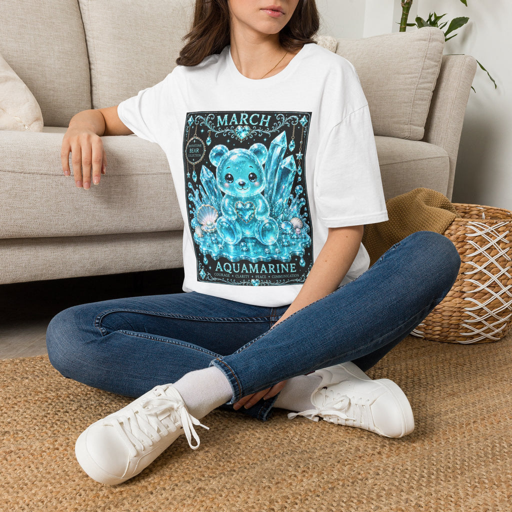 March, Aquamarine Birthstone Oozy Bear Gummy Special Addition- Graphic Shirt